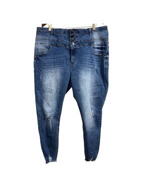 Women's Chic Denim Harley Corset Skinny Jeans Size 24S Blue